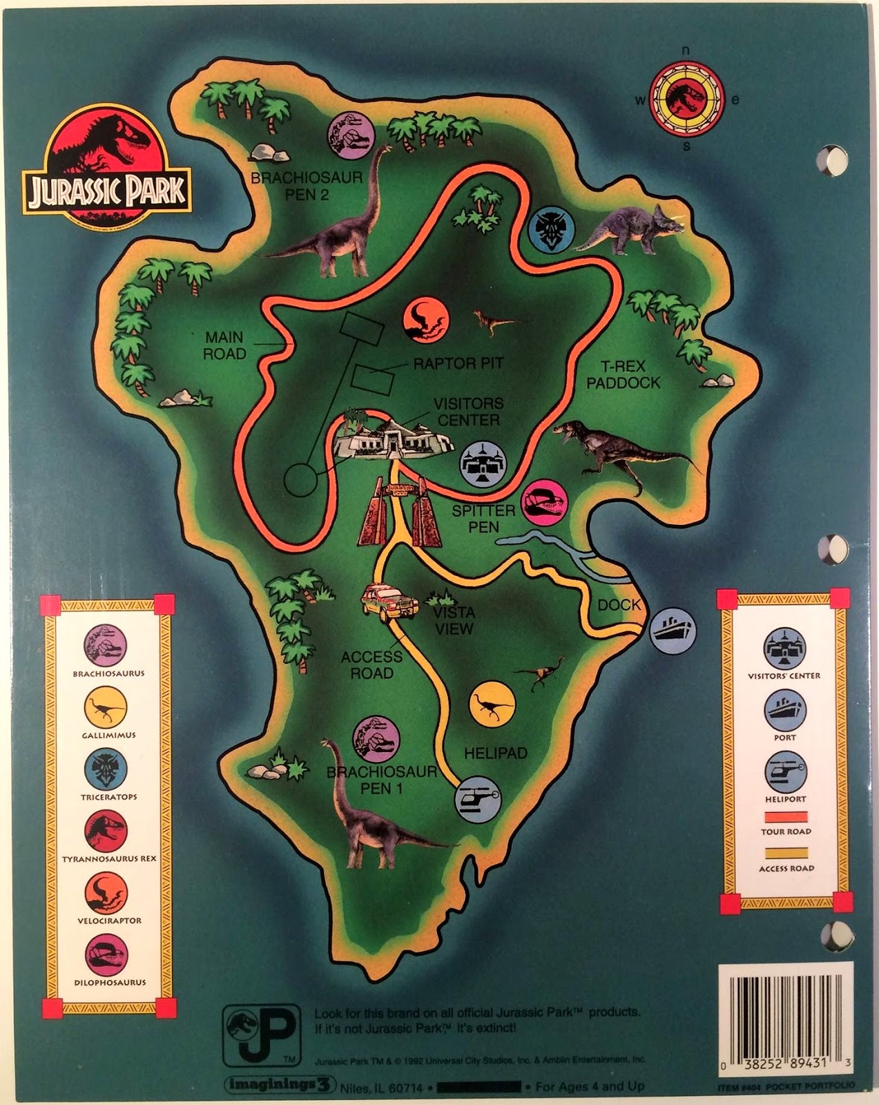 Jurassic Park Map